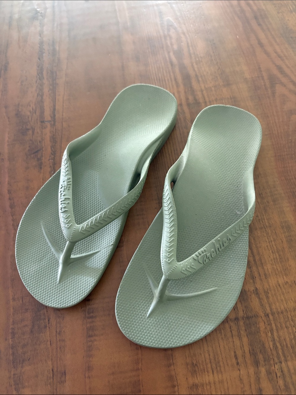 Archie’s Women’s Olive Green Slide Flip-Flops Size 10 Mens 9 Arch Support